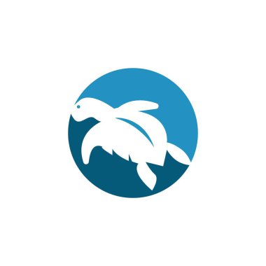 Kaplumbağa Logosu Resim Vektörü İllüstrasyonu