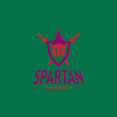Spartan Logo Vektörü Sparta Logo Vektörü Spartan Logo Şablonu Simgesi Simgesi