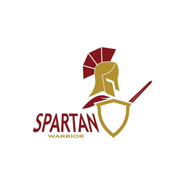 Spartan Logo Vector Esparta Logo Vector Spartan Casco Logo Plantilla — Vector de stock