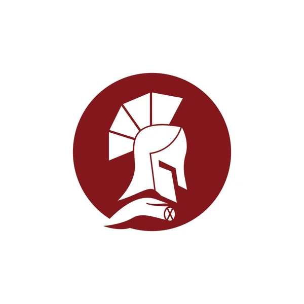 Spartan Logo Wektor Sparta Logo Wektor Spartan Helmet Logo Symbol — Wektor stockowy