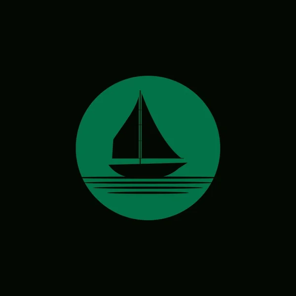 Voilier Yacht Logo Vectoriel Illustration — Image vectorielle