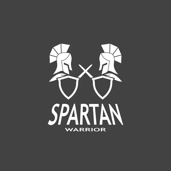 Spartan Logo Vector Sparta Logo Vector Spartan Helmet Logo Template — 스톡 벡터