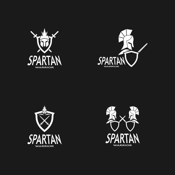 Spartan Logo Vector Sparta Logo Vector Spartan Hjälm Logo Mall — Stock vektor