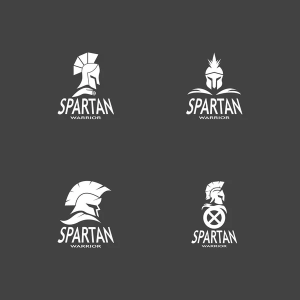 Spartan Logo Vector Esparta Logo Vector Spartan Casco Logo Plantilla — Vector de stock
