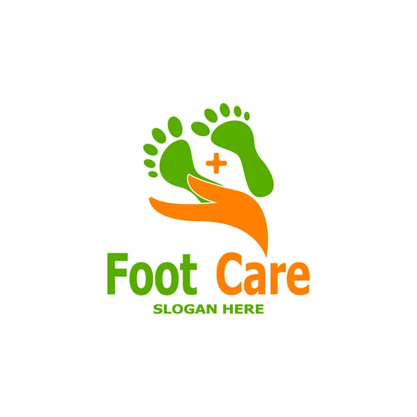 Foot Care Health Logo Vector Illustration — Stock Vector