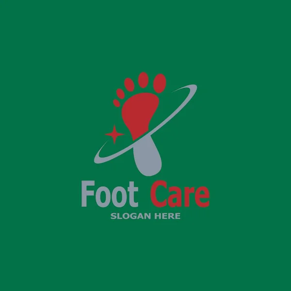 Foot Care Health Logo Vector Illustration — Stock Vector