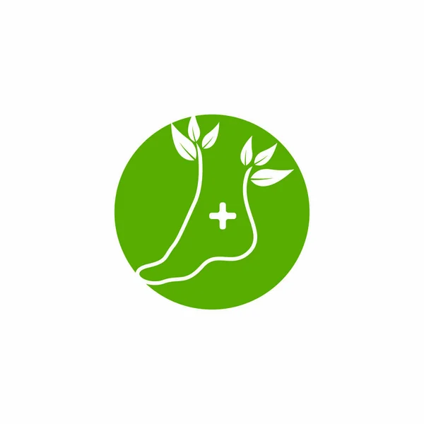 Pielęgnacja Stóp Zdrowia Logo Wektor Ilustracja — Wektor stockowy