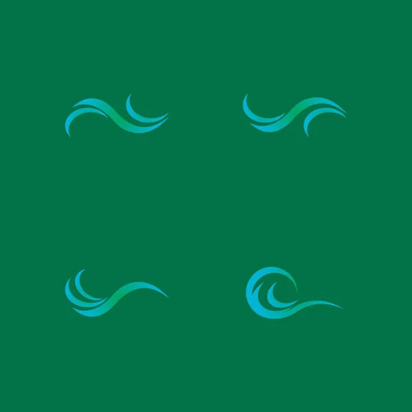 Salpicadura Agua Ola Playa Logotipo Símbolo Vector — Archivo Imágenes Vectoriales