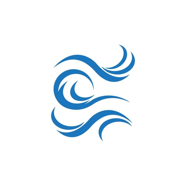 Spritzwasser Welle Strand Logo Und Symbol Vektor — Stockvektor