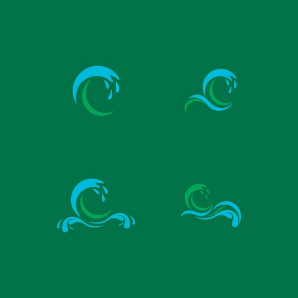 stock vector Splash water wave beach logo and symbol vector