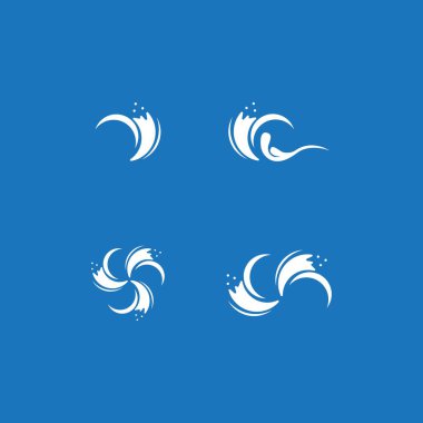 Su dalgası plaj logosu ve sembol vektörü