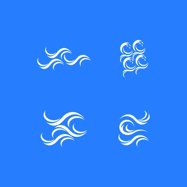 Dalgası Plaj Logosu Sembol Vektörü — Stok Vektör