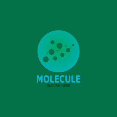 Molekül Logo Vektör Şablonu İllüstrasyonu