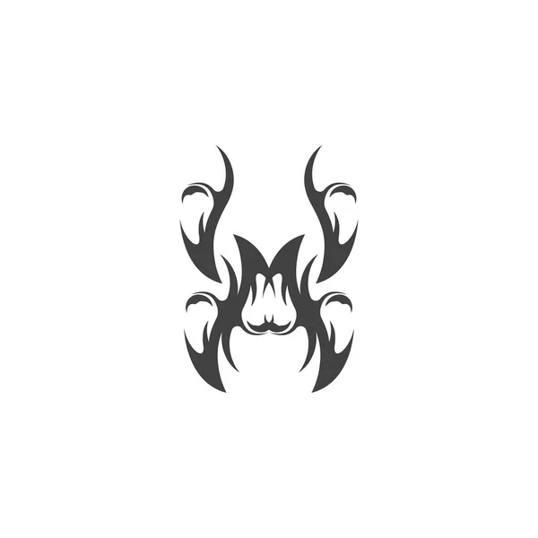 Modèle Symbole Abstrait Tatouage Tribal Noir — Image vectorielle