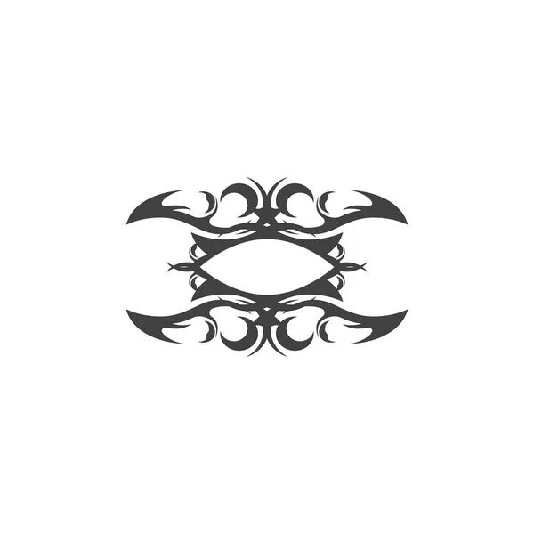 Modello Simbolo Astratto Tatuaggio Tribale Nero — Vettoriale Stock