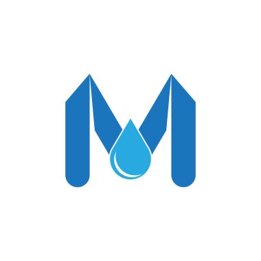 M Harfi Logo Tasarım Vektörü Şablonu