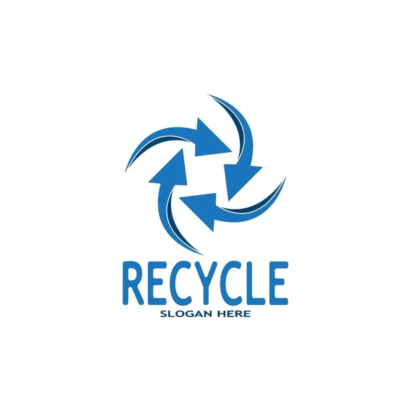 Icono Reciclaje Reutilización Símbolos Vector Gráficos Logo — Archivo Imágenes Vectoriales