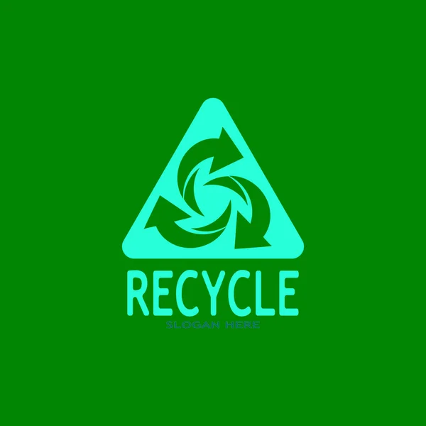 Riciclare Icona Simbolo Riciclaggio Riutilizzare Logo Grafico Vettoriale — Vettoriale Stock