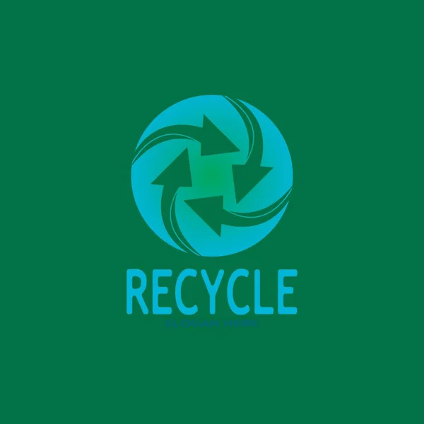 Icono Reciclaje Reutilización Símbolos Vector Gráficos Logo — Vector de stock
