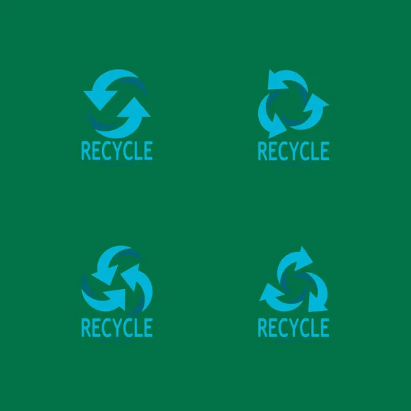 Ícone Reciclagem Reciclagem Símbolo Reutilizar Vector Graphics Logo — Vetor de Stock