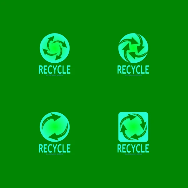 Піктограма Переробки Переробка Символів Використання Векторної Графіки Логотип — стоковий вектор