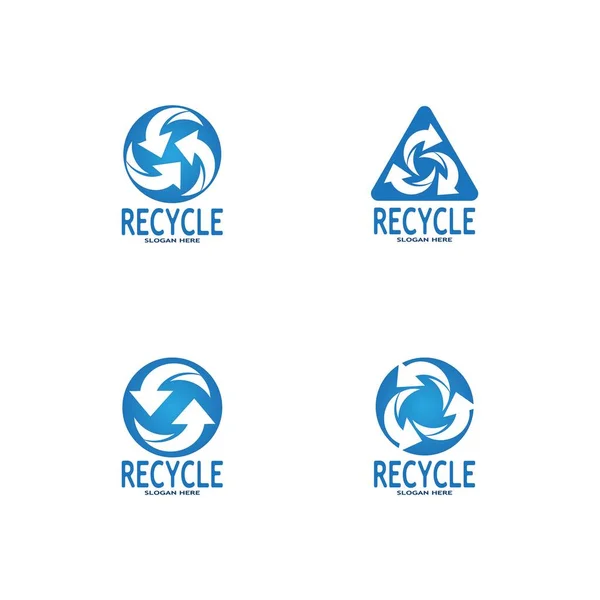 Icono Reciclaje Reutilización Símbolos Vector Gráficos Logo — Vector de stock