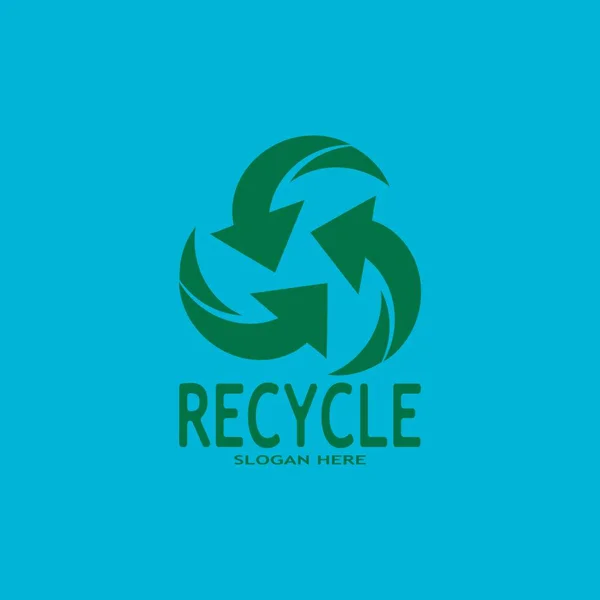 Icono Reciclaje Reutilización Símbolos Vector Gráficos Logo — Archivo Imágenes Vectoriales