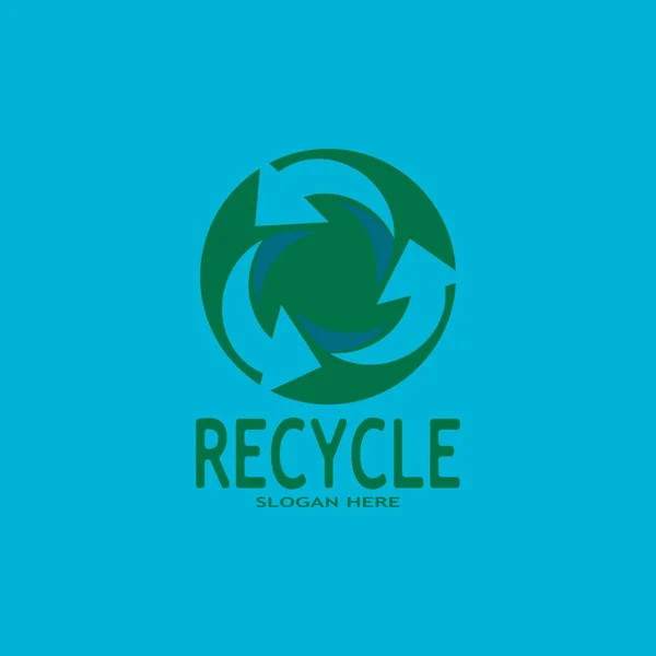 Recycle Icon Recycling Symbol Wiederverwendung Vector Graphics Logo — Stockvektor