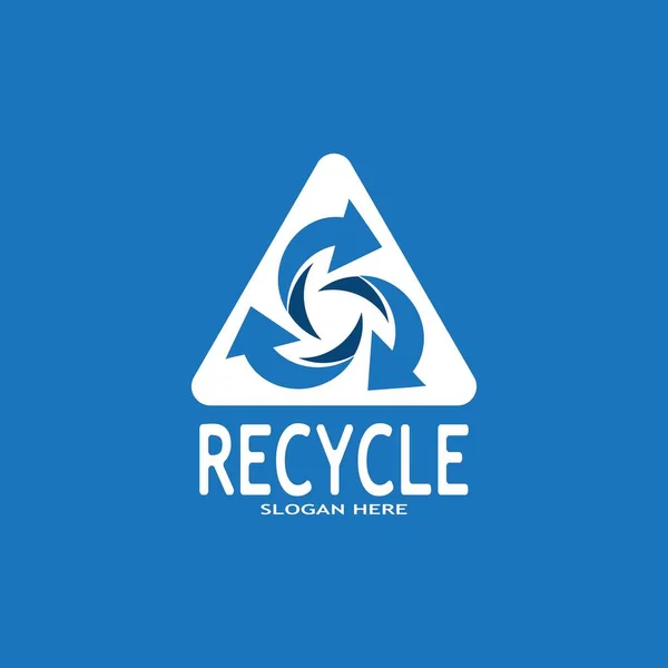 Recycle Icon Recycling Symbol Wiederverwendung Vector Graphics Logo — Stockvektor