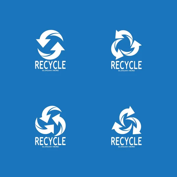 Ícone Reciclagem Reciclagem Símbolo Reutilizar Vector Graphics Logo —  Vetores de Stock