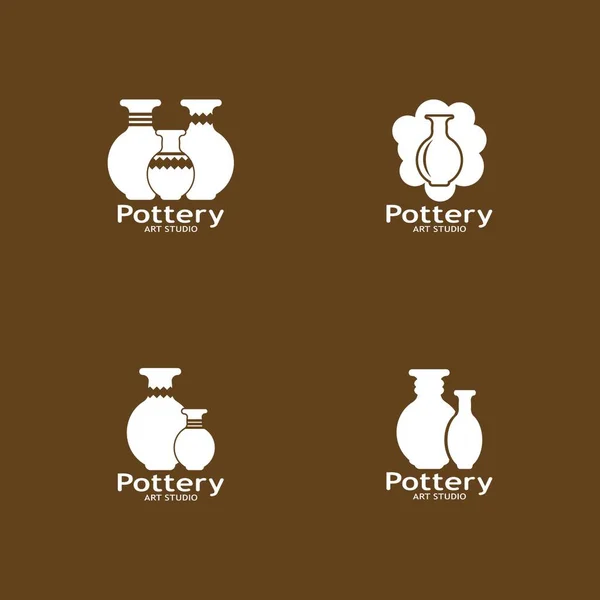 stock vector Pottery Art Studio Logo Vector Template Illustration
