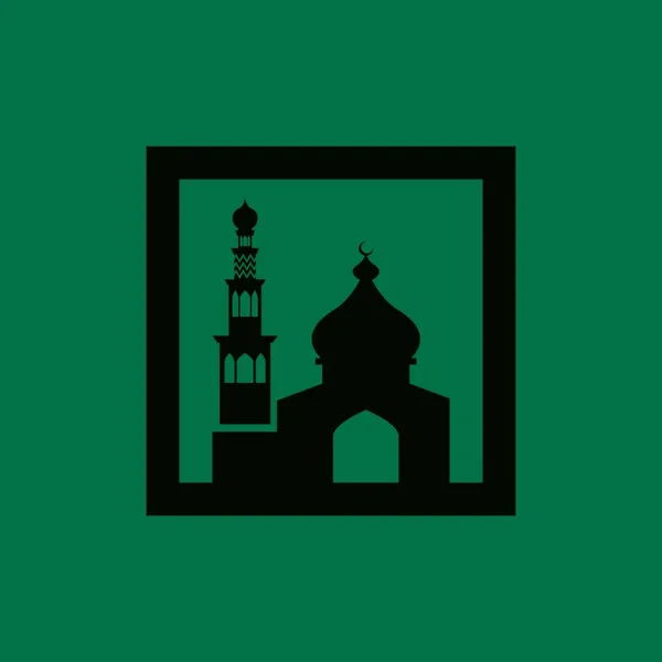 Ilustrasi Templat Masjid Islam Logo Design Vector - Stok Vektor