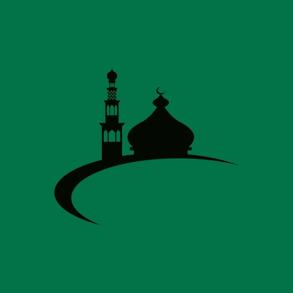Ισλαμικό Τζαμί Λογότυπο Σχεδιασμός Διάνυσμα Πρότυπο Εικονογράφηση — Διανυσματικό Αρχείο