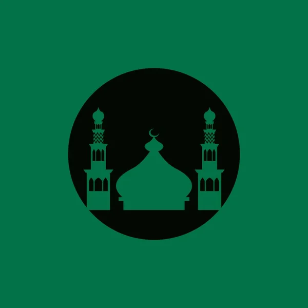 Иллюстрация Векторного Шаблона Логотипа Исламской Мечети — стоковый вектор