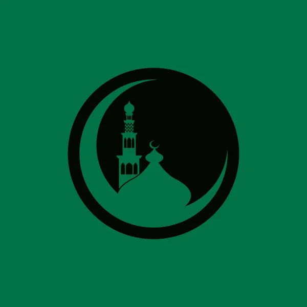 Islamische Moschee Logo Design Vektor Vorlage Illustration — Stockvektor