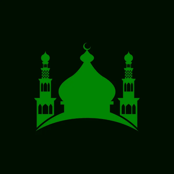 Mesquita Islâmica Logo Design Vector Template Ilustração — Vetor de Stock