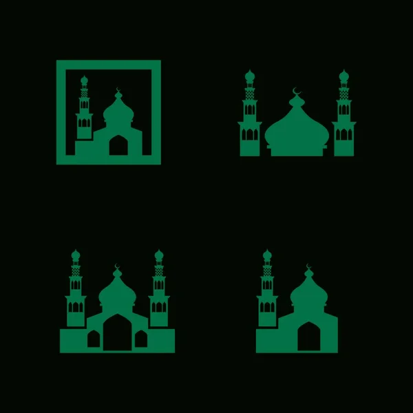 Diseño Del Logotipo Mezquita Islámica Vector Template Illustration — Archivo Imágenes Vectoriales