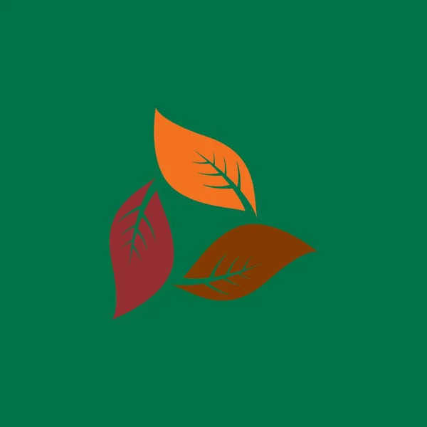 Zöld Levél Természet Növény Fogalmi Szimbólum Vektor Illusztráció — Stock Vector