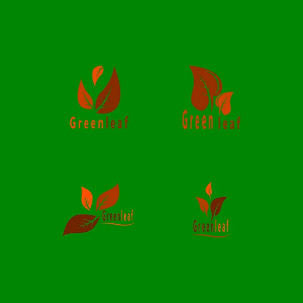 Feuille Verte Nature Plante Symbole Conceptuel Illustration Vectorielle — Image vectorielle