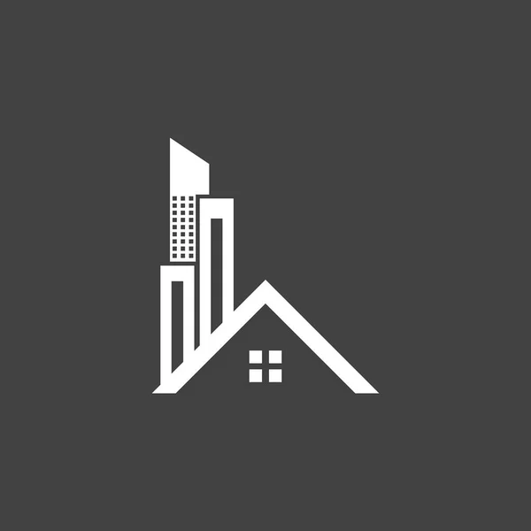 Início Logotipo Construção Vector Template —  Vetores de Stock
