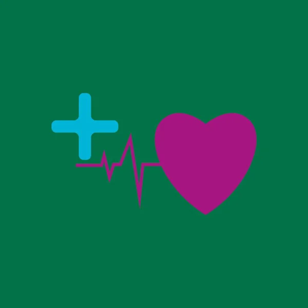 Logotipo Latido Del Corazón Logotipo Línea Pulso Para Medicina Con — Vector de stock
