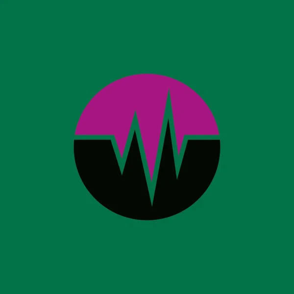 Logo Srdečního Rytmu Nebo Logo Pulsní Linky Pro Medicínu Moderním — Stockový vektor