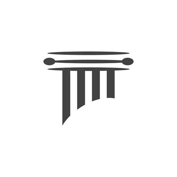 Colonna Pilastro Aziendale Logo Simbolo Vettoriale Icona — Vettoriale Stock