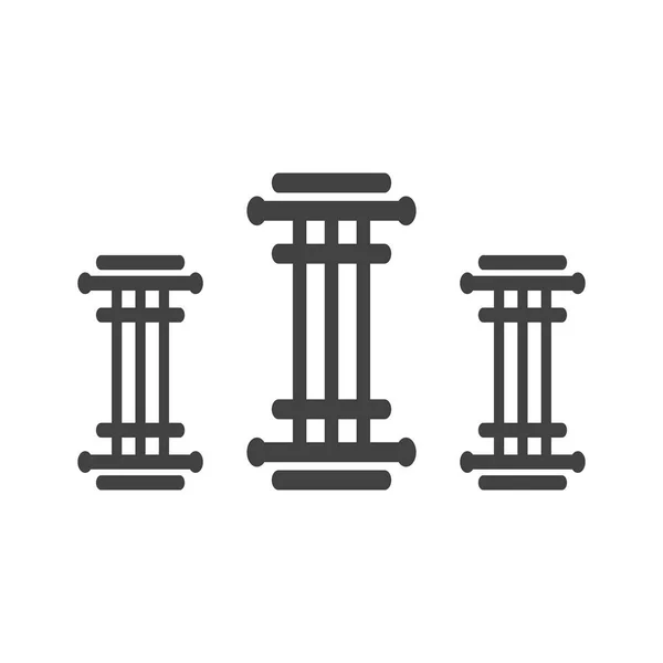 Wirtschaft Säule Säule Logo Vektor Symbol Symbol — Stockvektor