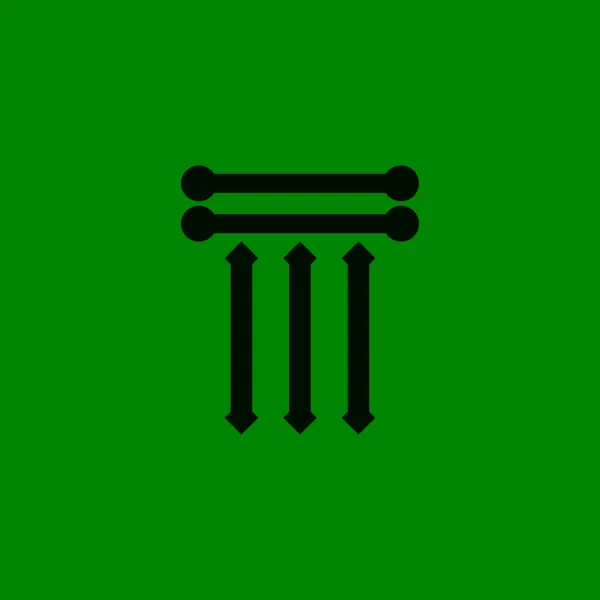 Filar Biznesu Kolumna Logo Wektor Symbol Ikona — Wektor stockowy