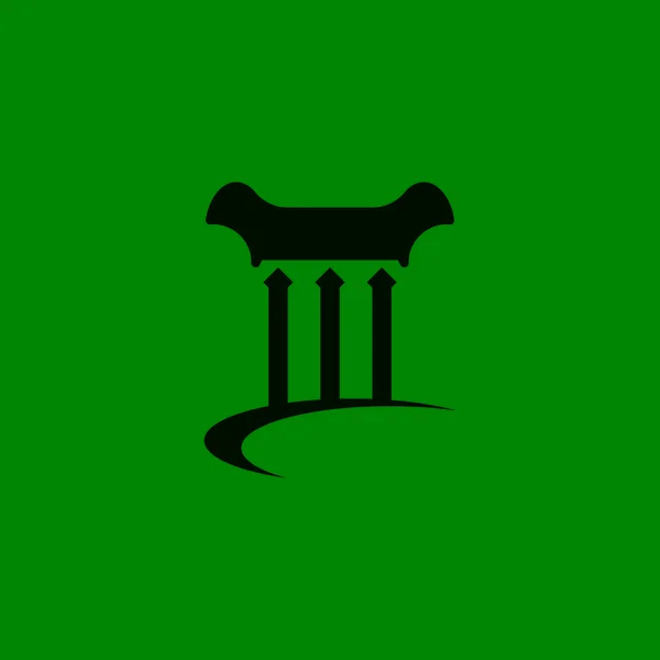 Pilier Entreprise Colonne Logo Symbole Vectoriel Icône — Image vectorielle