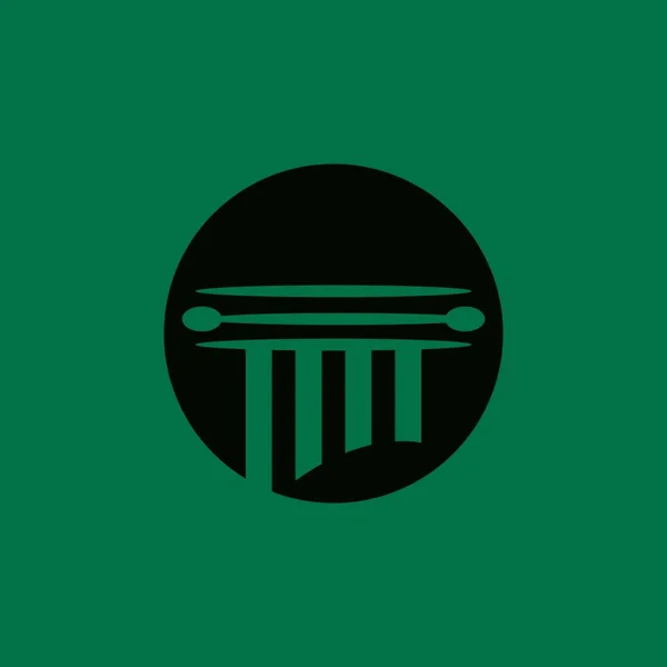 Бізнес Стовпчик Логотип Колонки Векторний Символ Значок — стоковий вектор