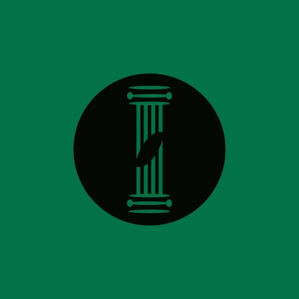 Filar Biznesu Kolumna Logo Wektor Symbol Ikona — Wektor stockowy