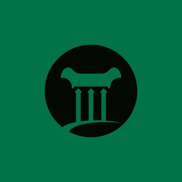 Значок Вектора Логотипа Столбца Бизнеса — стоковый вектор