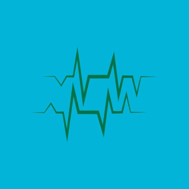 Modern vektör illüstrasyon kavramına sahip tıbbi tıp için kalp atışı logosu veya nabız çizgisi logosu